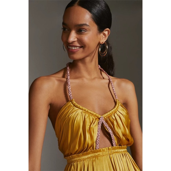 Anthropologie Dresses Anthropologie Silk Colorblocked Maxi Dress